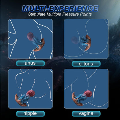 Realistic Octopus Fantasy Silicone Anal Dildo – Stimulating Anus & Vagina Orgasmic Massage Sex Toys for Women