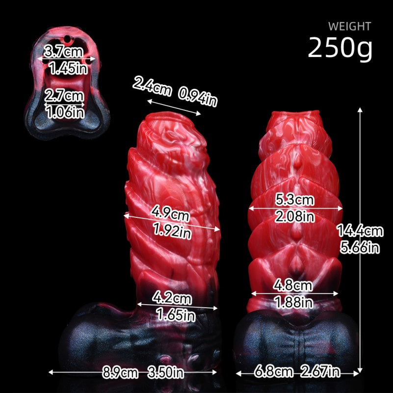 Spiral Silicone Fantasy Vibrating Cock Sleeve - Male Penis Extension and Ejaculation Control Sex Toys