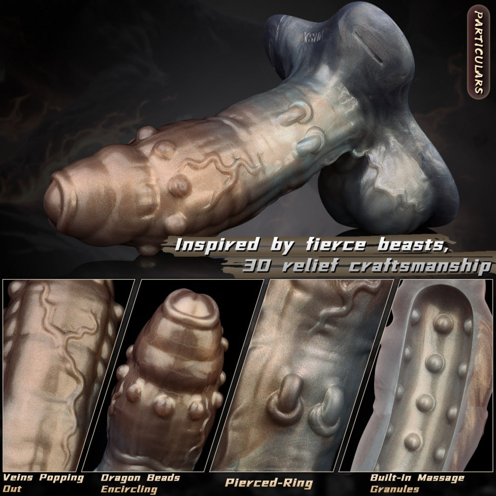 Wearable Monster Strap On Cock Sleeve – Canine Penis Extender & Stamina Training Male Sex Toys