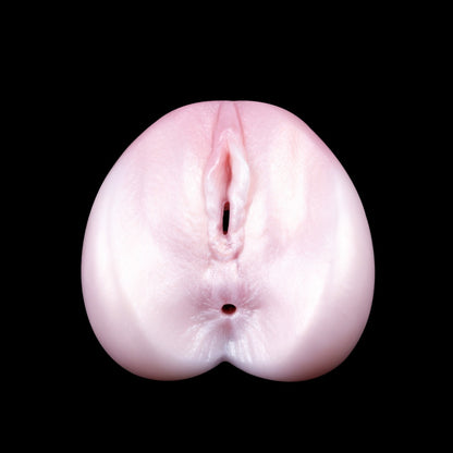 Realistic Flesh-Feel Silicone Pocket Pussy – Dual Channel Stimulation Male Masturbation Toy