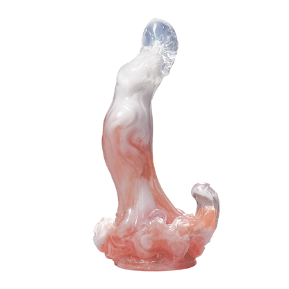 Curved Platinum Silicone Alien Dildo  — Fantasy Monster Cock for Precise G-Spot Stimulation