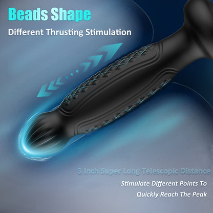 Dual-Pleasure Vibrating Thrusting Massager- Prostate and G-Spot Stimulator Sex Toys