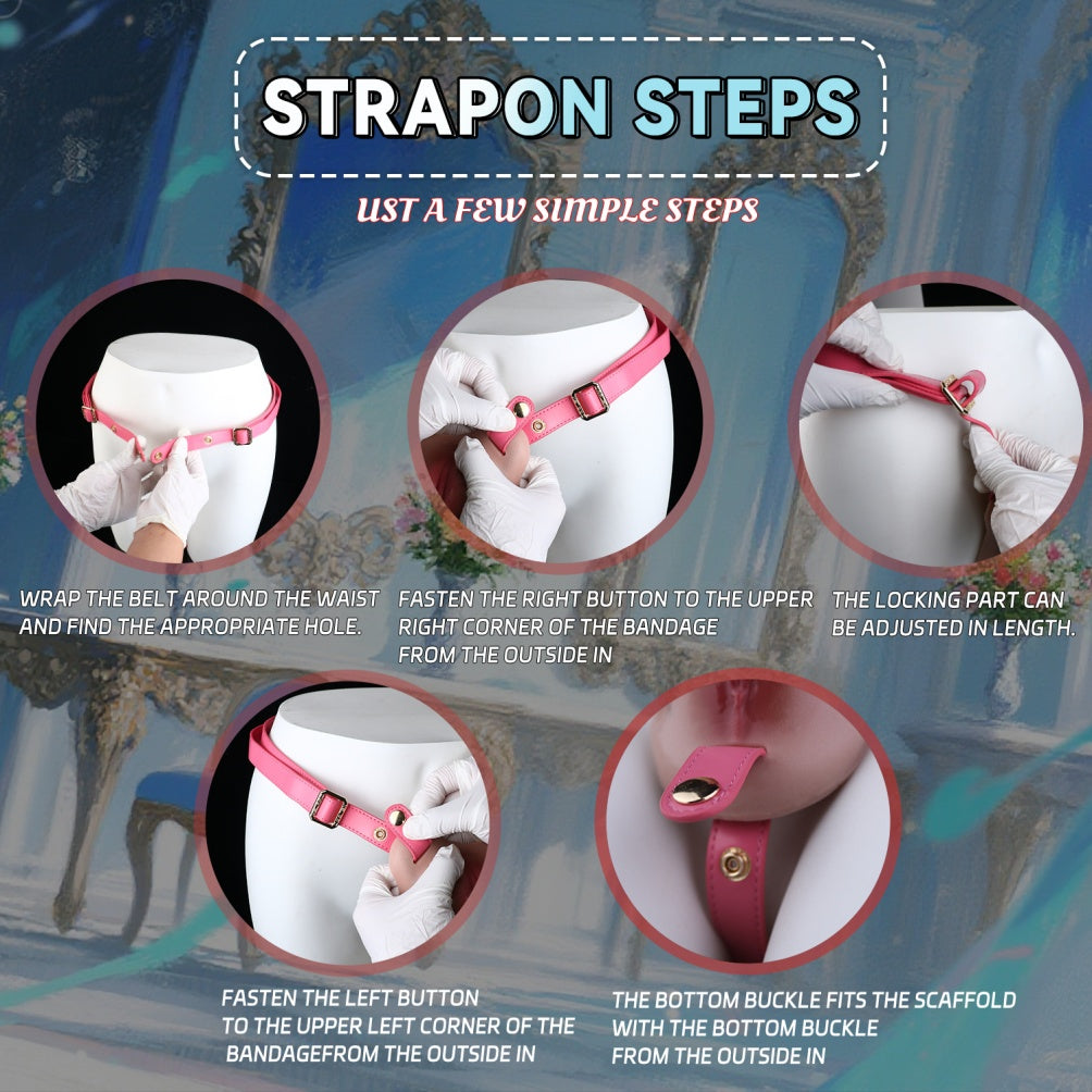 eather Strap-On Silicone Fake Vagina Pants - Realistic Vulva Texture Sex Toys for Crossdressers