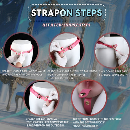 eather Strap-On Silicone Fake Vagina Pants - Realistic Vulva Texture Sex Toys for Crossdressers
