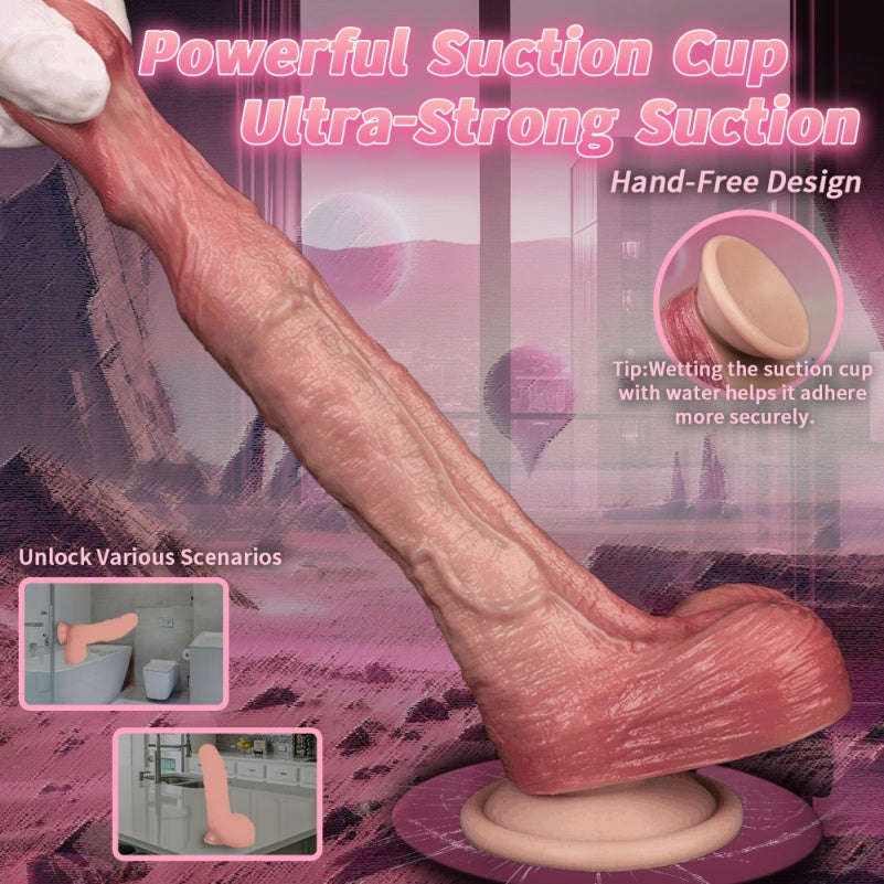 7.5-Inch Realistic Suction Dildo – Lightweight Skin-Like Silicone Sex Toy for Women
