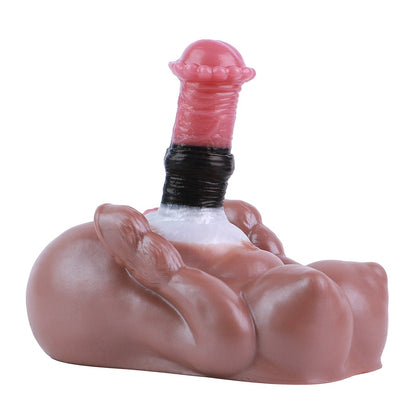 Horse Torso Sex Doll | Dual-Channel Pocket Pussy & Horse Dildo | Platinum Silicone Mini Sex Doll