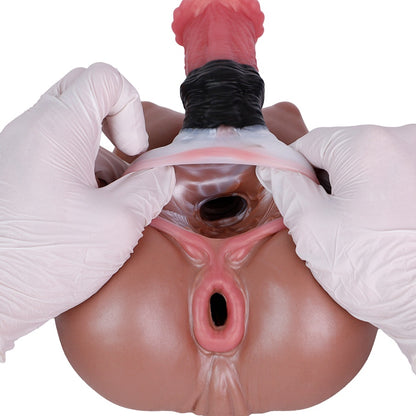 Horse Torso Sex Doll | Dual-Channel Pocket Pussy & Horse Dildo | Platinum Silicone Mini Sex Doll