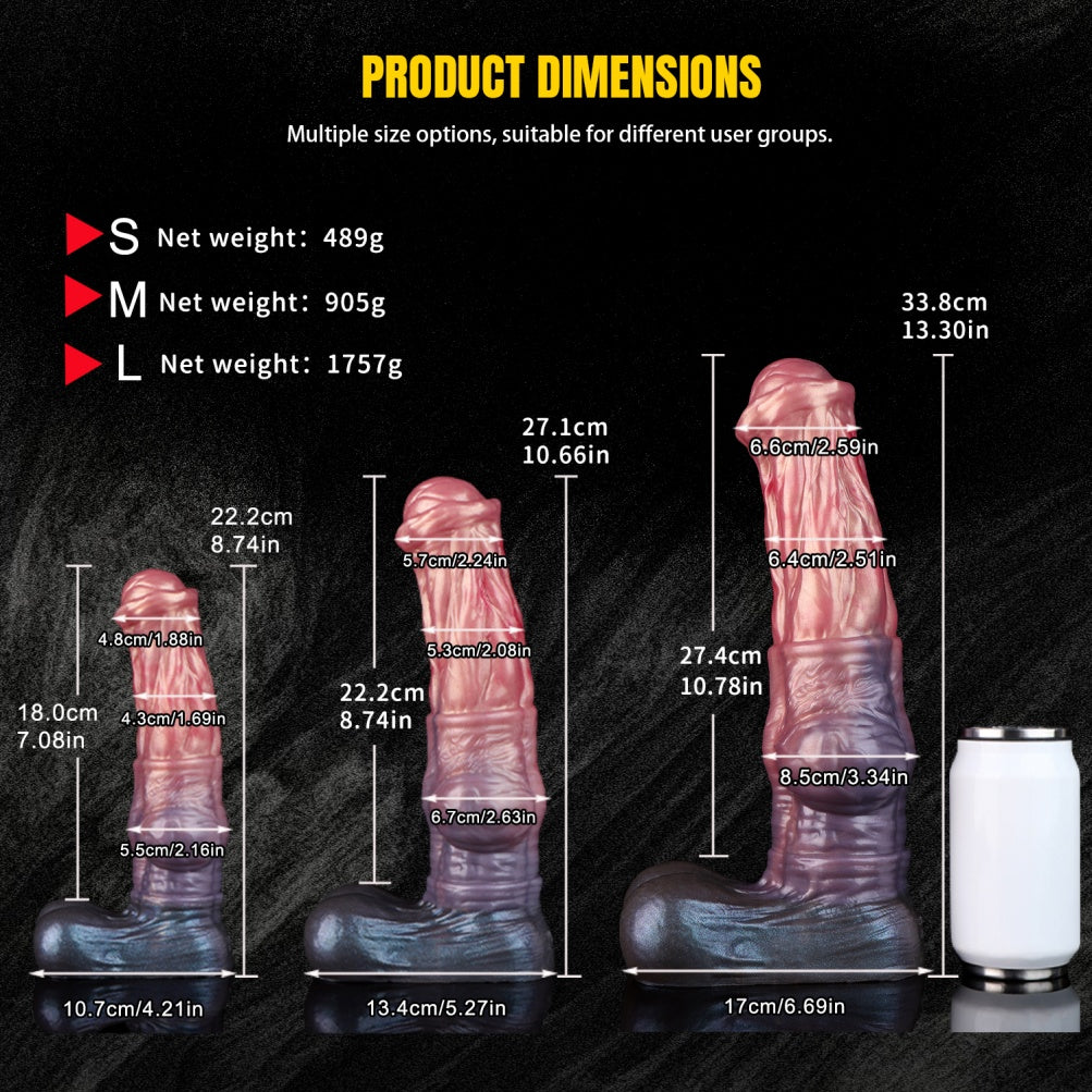 Realistic Fantasy Horse Dildo with Knot – Double-Layer Silicone Animal Cock for Deep Vaginal & Anal Filling