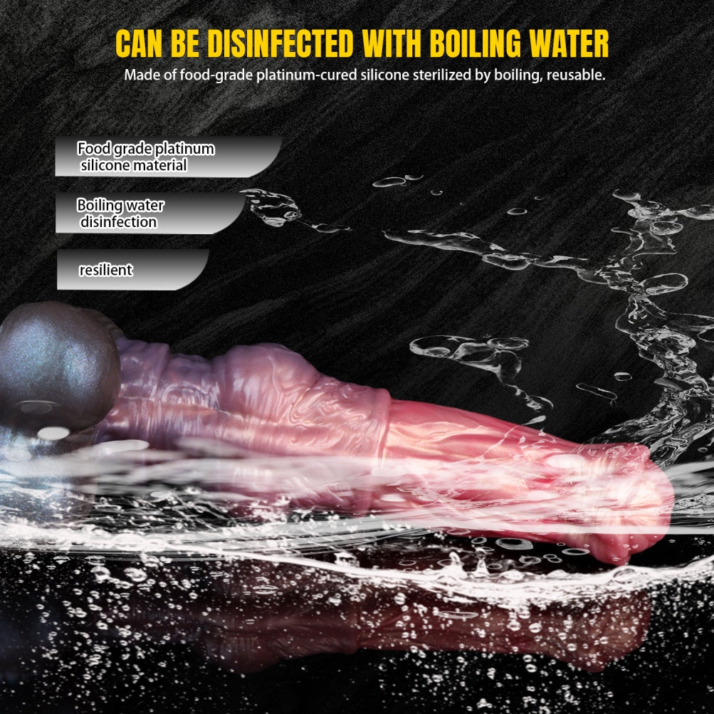 Realistic Fantasy Horse Dildo with Knot – Double-Layer Silicone Animal Cock for Deep Vaginal & Anal Filling