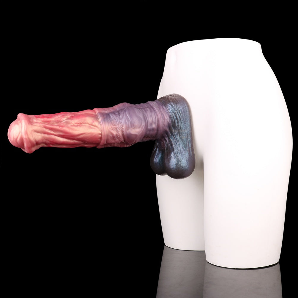 Realistic Fantasy Horse Dildo with Knot – Double-Layer Silicone Animal Cock for Deep Vaginal & Anal Filling