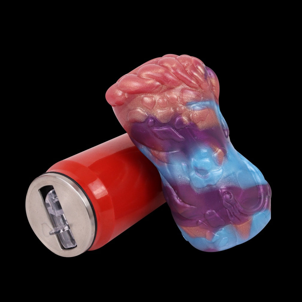 Alien Rock Dragon Fantasy Silicone Pocket Pussy- Intense Textured Stimulation for Male Sex Toy