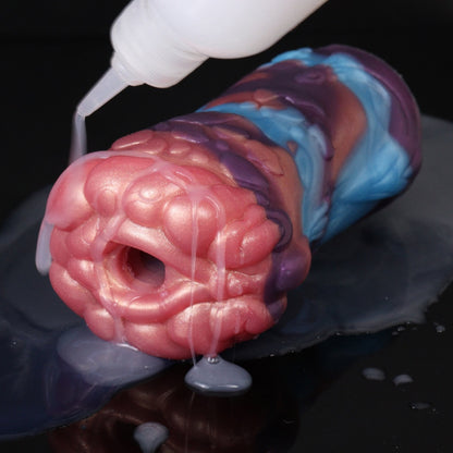 Alien Rock Dragon Fantasy Silicone Pocket Pussy- Intense Textured Stimulation for Male Sex Toy