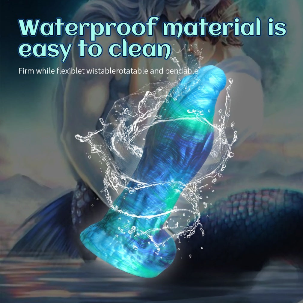 Blue Fantasy Silicone Dragon Dildo-Extreme Vaginal Expansion & Hands-Free Monster Sex Toy