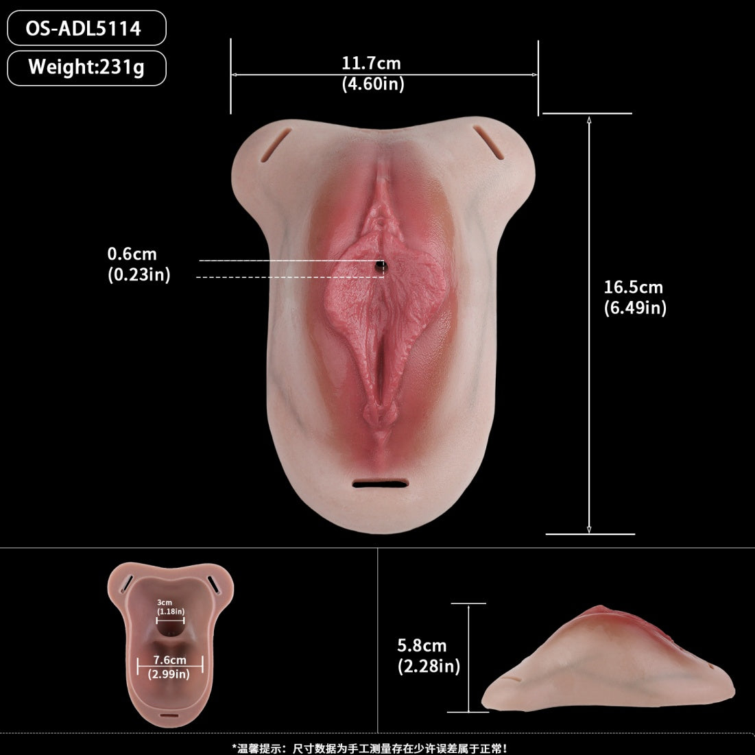 Realistic Strap-On Fake Vagina Pussy Pants – Wearable Silicone Artificial Vagina Sex Toys for Crossdressing