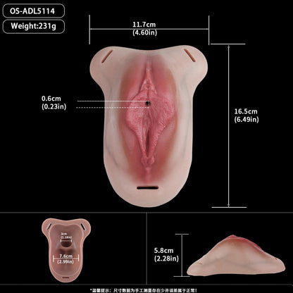 Realistic Strap-On Fake Vagina Pussy Pants – Wearable Silicone Artificial Vagina Sex Toys for Crossdressing