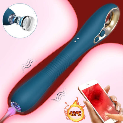 Endoskopischer vibrierender Dildo, Analspielzeug – 360° biegbarer Wärme-Endoskop-Vibrator, Masturbator für Frauen
