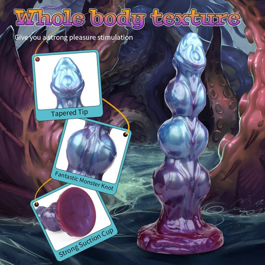 Fantasy Silicone Knot Dildo & Anal Beads-Vaginal Expansion & Orgasmic Massage Sex Toys for Intense Stretching