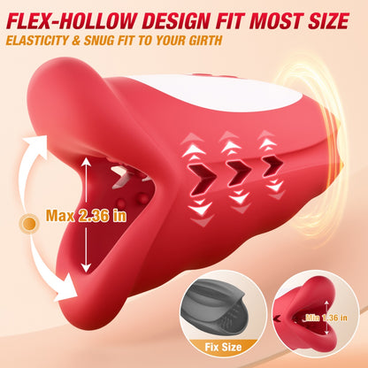 Fantasy Lips 4-in-1 Vibrating Blowjob Masturbator - App-Controlled Sucking Dick Stroker