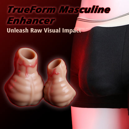 Thickening & Enlargement Wearable Penis Ball Stretcher – Realistic Skin-Feel Restrictive Enhancement Toy