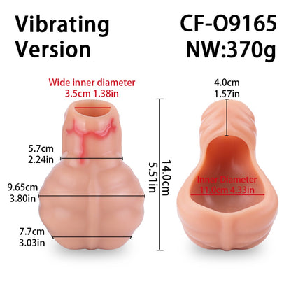 Thickening & Enlargement Wearable Penis Ball Stretcher – Realistic Skin-Feel Restrictive Enhancement Toy