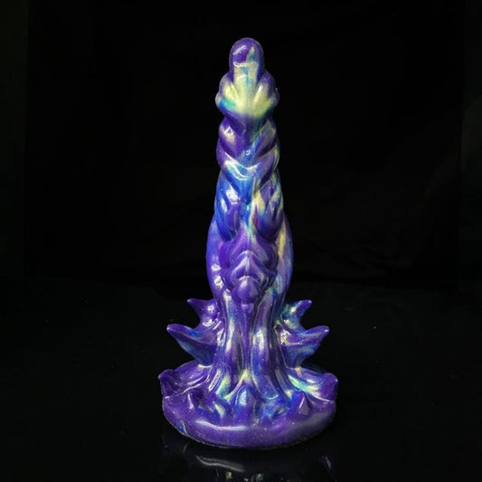 Domlust Alien Xenomorph Fantasy Dildo – Platinum Silicone Tapered Monster Suction Cup Sex Toy