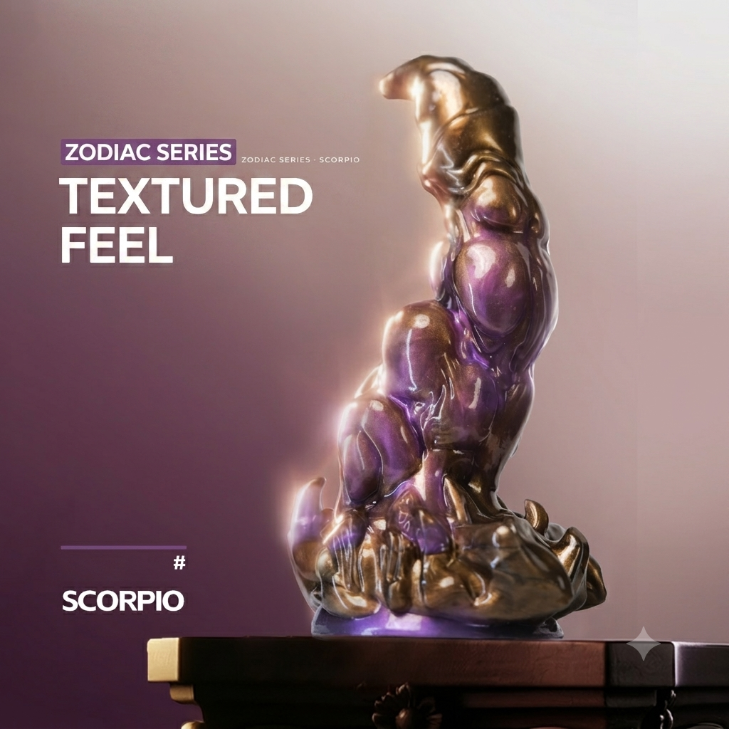 Textured Scorpio Fantasy Alien Dildo with G-Spot Curve — Monster Dildo for Deep Stimulation