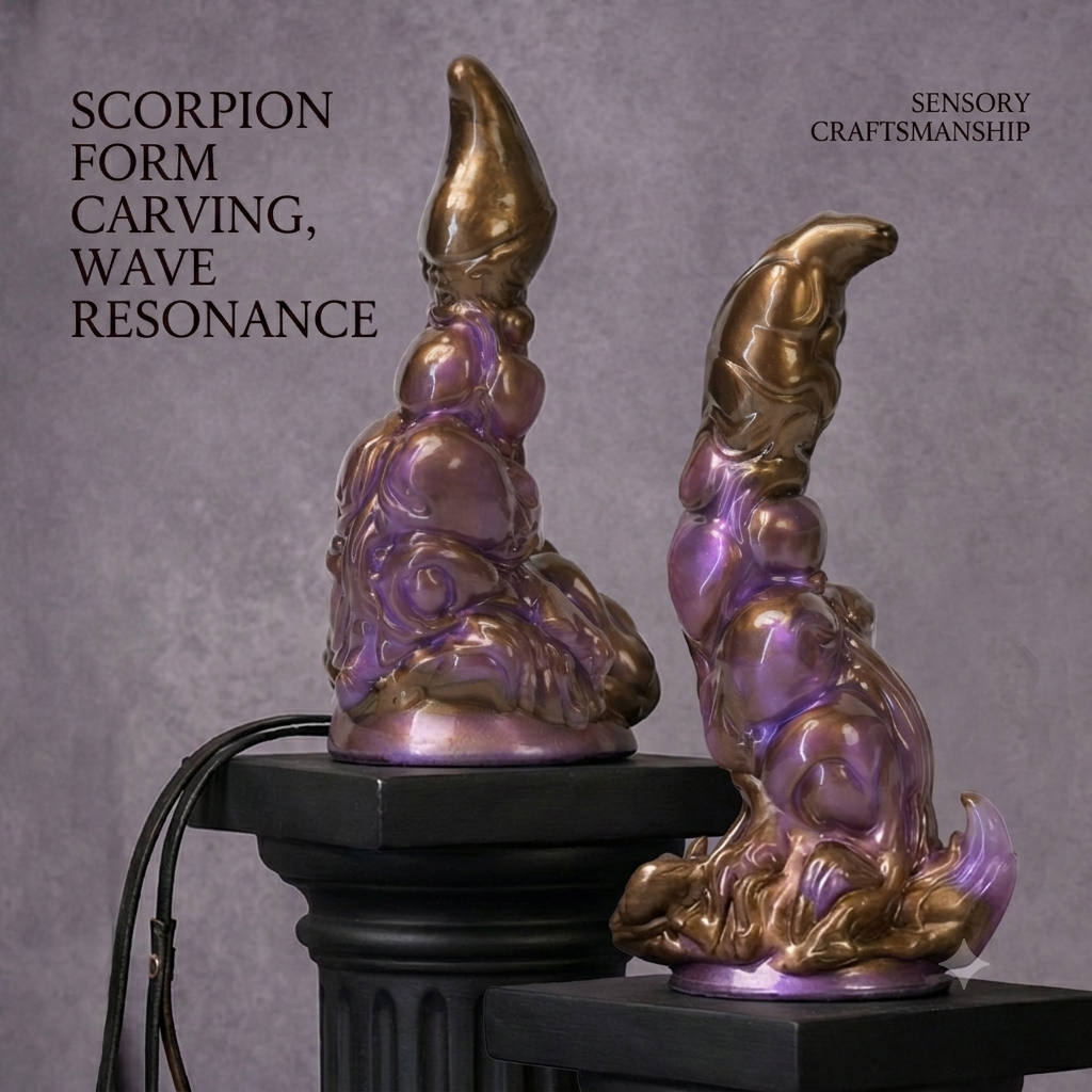 Textured Scorpio Fantasy Alien Dildo with G-Spot Curve — Monster Dildo for Deep Stimulation