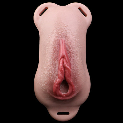 Silikon Fake Pussy Hose — Tragbarer realistischer Vagina Strap-On für Femboys & Crossdresser