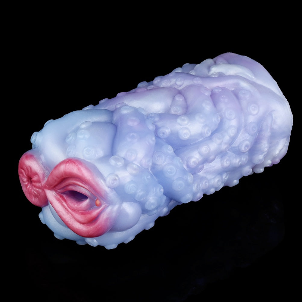 Fantasy Silicone Vibrating Pocket Pussy – Textured Blowjob Simulation for Intense Male Pleasure