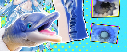 Fantasy Dolphin Silicone Pocket Pussy Pump - Blow Job Simulator & Penis Pump for Men