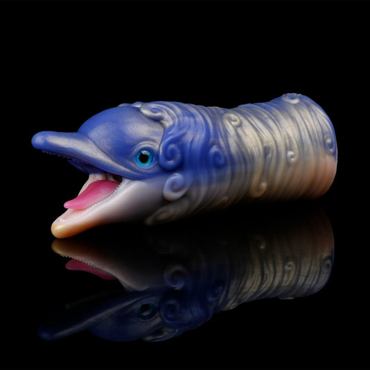 Fantasy Dolphin Silicone Pocket Pussy Pump - Blow Job Simulator & Penis Pump for Men