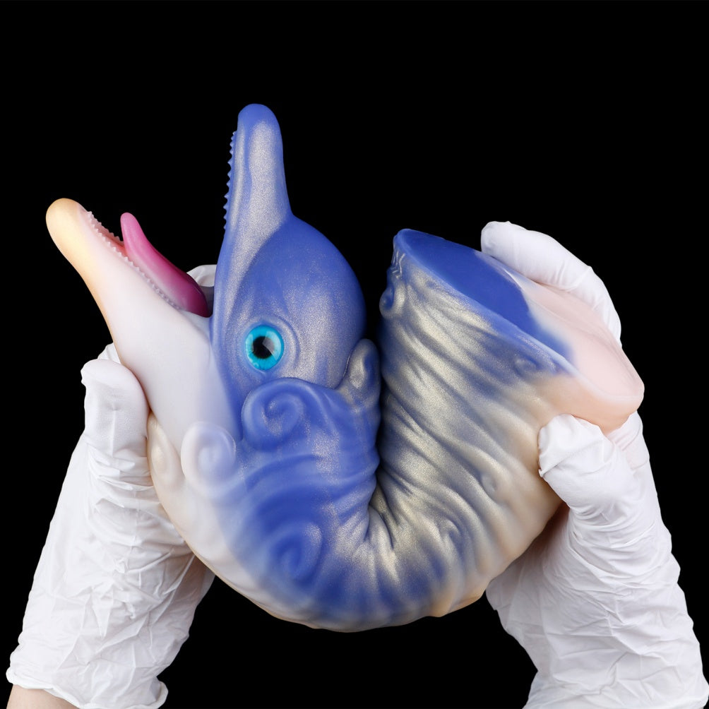 Fantasy Dolphin Silicone Pocket Pussy Pump - Blow Job Simulator & Penis Pump for Men
