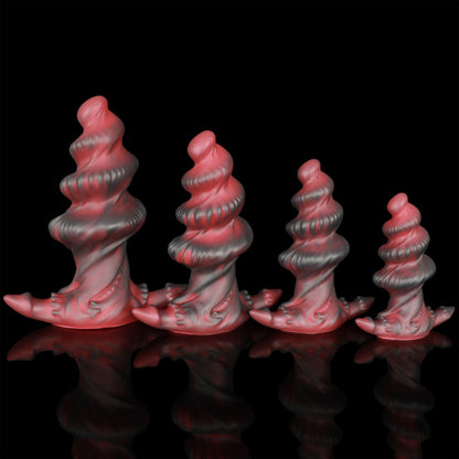 Fantasie-Haifischei-Spiral-Analdildo – Silikon-Monster-Sexspielzeug zur Erweiterung des G-Punktes und A-Punktes