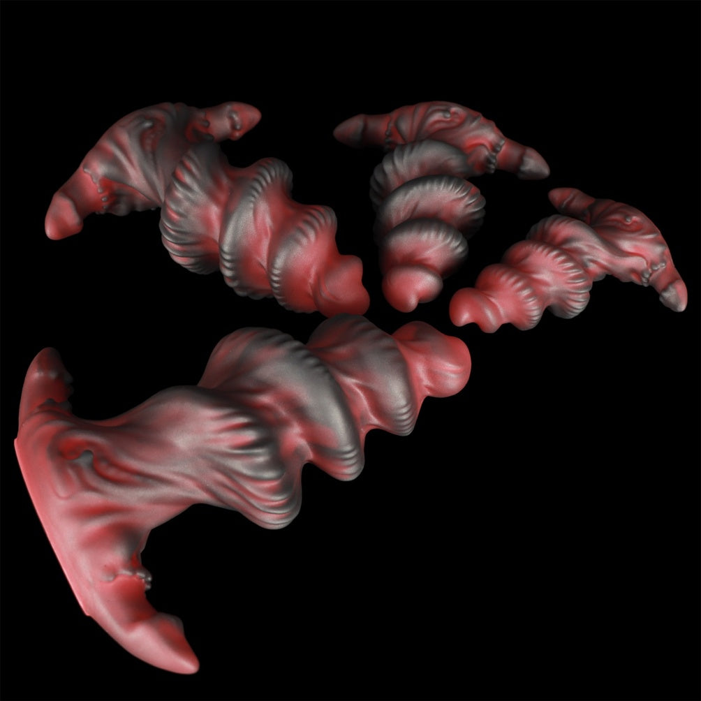 Fantasie-Haifischei-Spiral-Analdildo – Silikon-Monster-Sexspielzeug zur Erweiterung des G-Punktes und A-Punktes