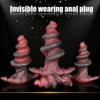 Fantasie-Haifischei-Spiral-Analdildo – Silikon-Monster-Sexspielzeug zur Erweiterung des G-Punktes und A-Punktes