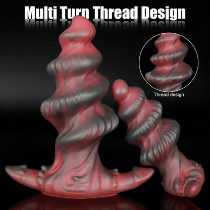 Fantasie-Haifischei-Spiral-Analdildo – Silikon-Monster-Sexspielzeug zur Erweiterung des G-Punktes und A-Punktes