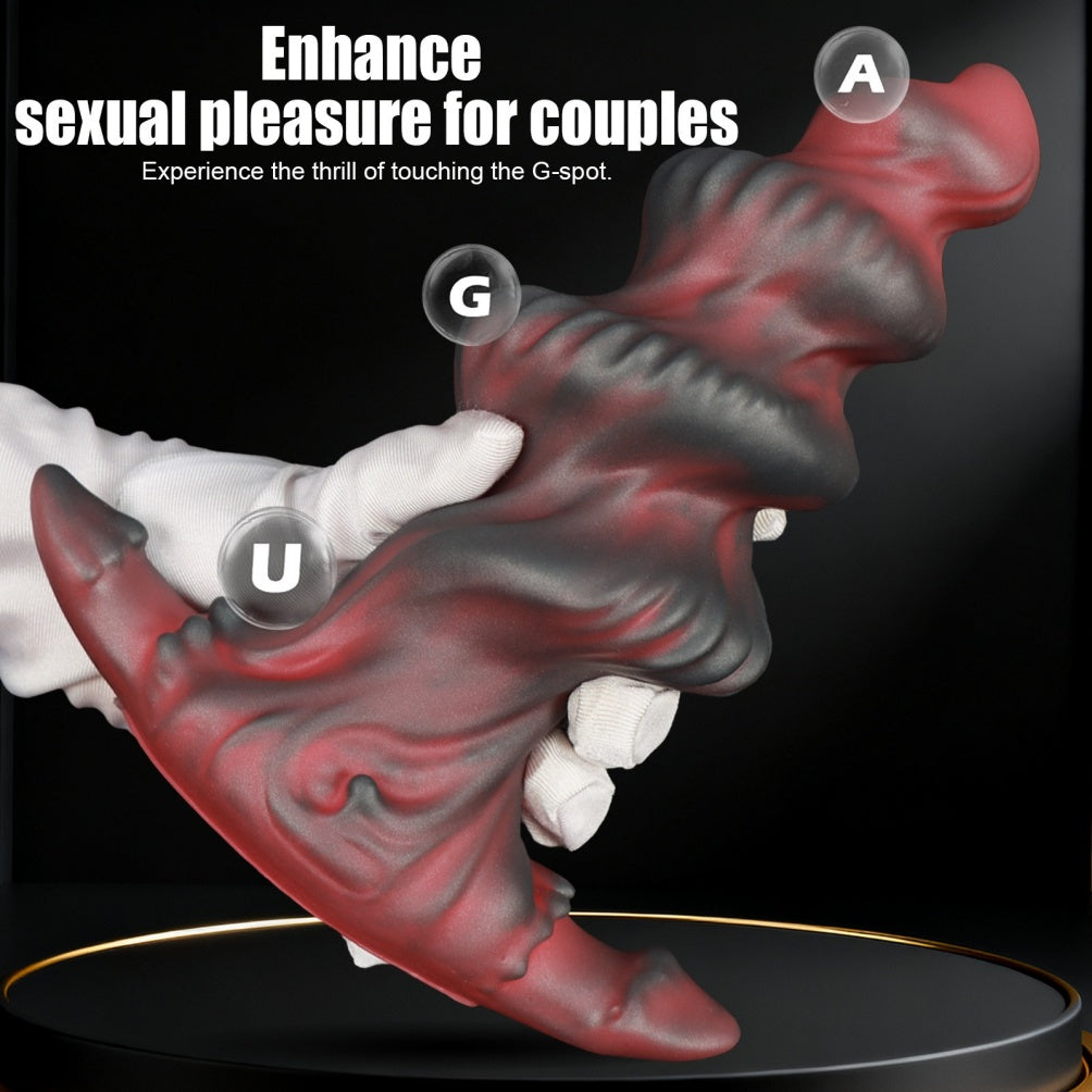 Fantasie-Haifischei-Spiral-Analdildo – Silikon-Monster-Sexspielzeug zur Erweiterung des G-Punktes und A-Punktes