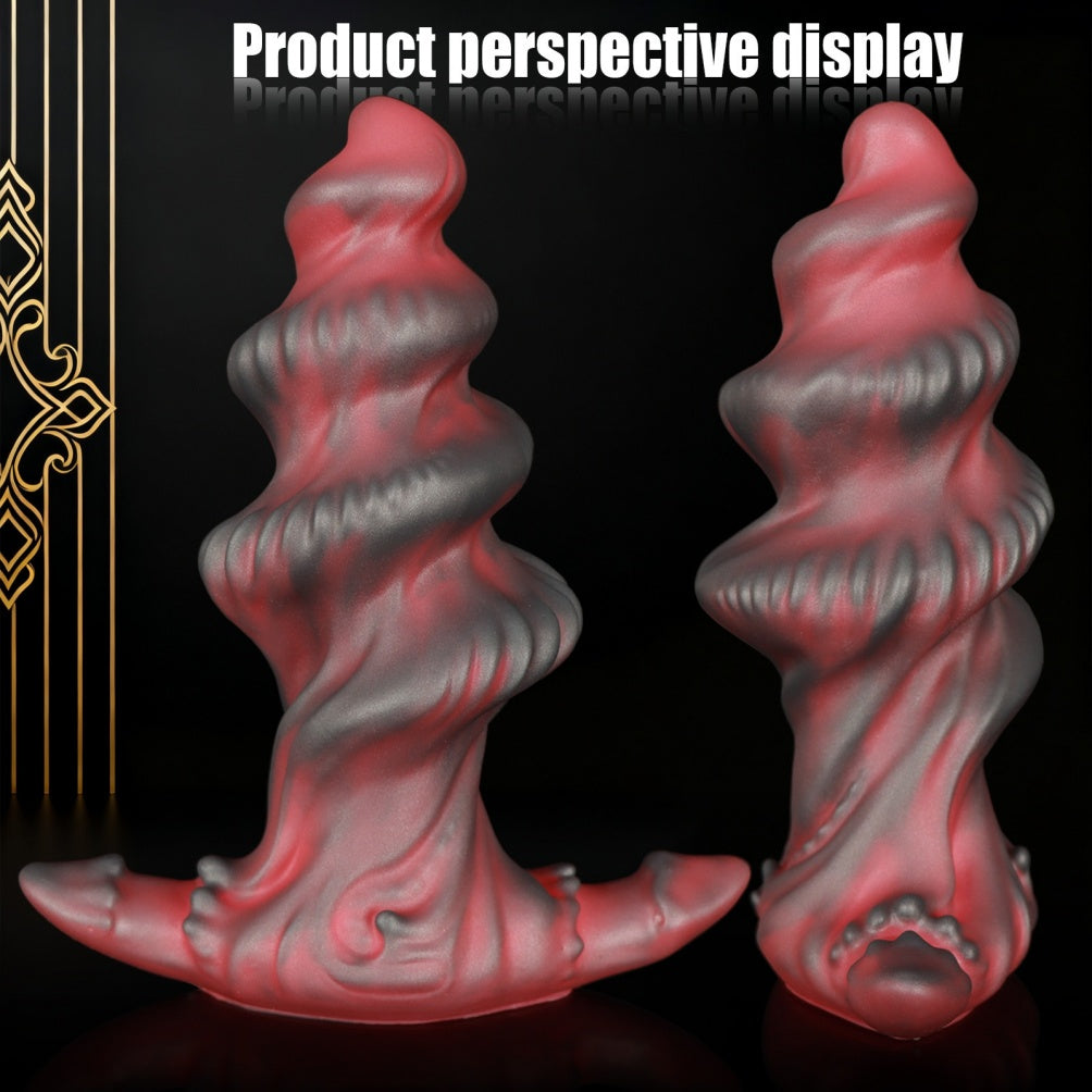 Fantasie-Haifischei-Spiral-Analdildo – Silikon-Monster-Sexspielzeug zur Erweiterung des G-Punktes und A-Punktes