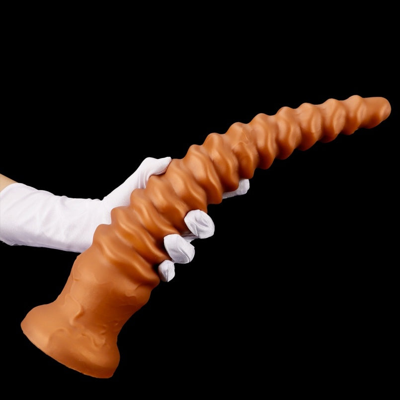 Gode anal Fantasy Spiral Butt Plug, perles anales – Jouets sexuels insérables en silicone doré pour masturbation féminine