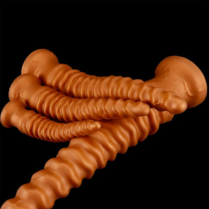 Gode anal Fantasy Spiral Butt Plug, perles anales – Jouets sexuels insérables en silicone doré pour masturbation féminine