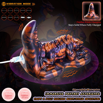 Blood Moon Demon Wolf Fantasy Beast Grinder | Platinum Silicone Grinding Sex Toy