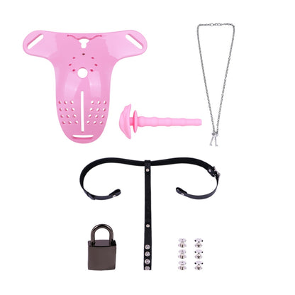 Leather Strapon Fantasy Pussy Pants – Realistic Vagina Simulation for Gender-Play & Feminization Toys