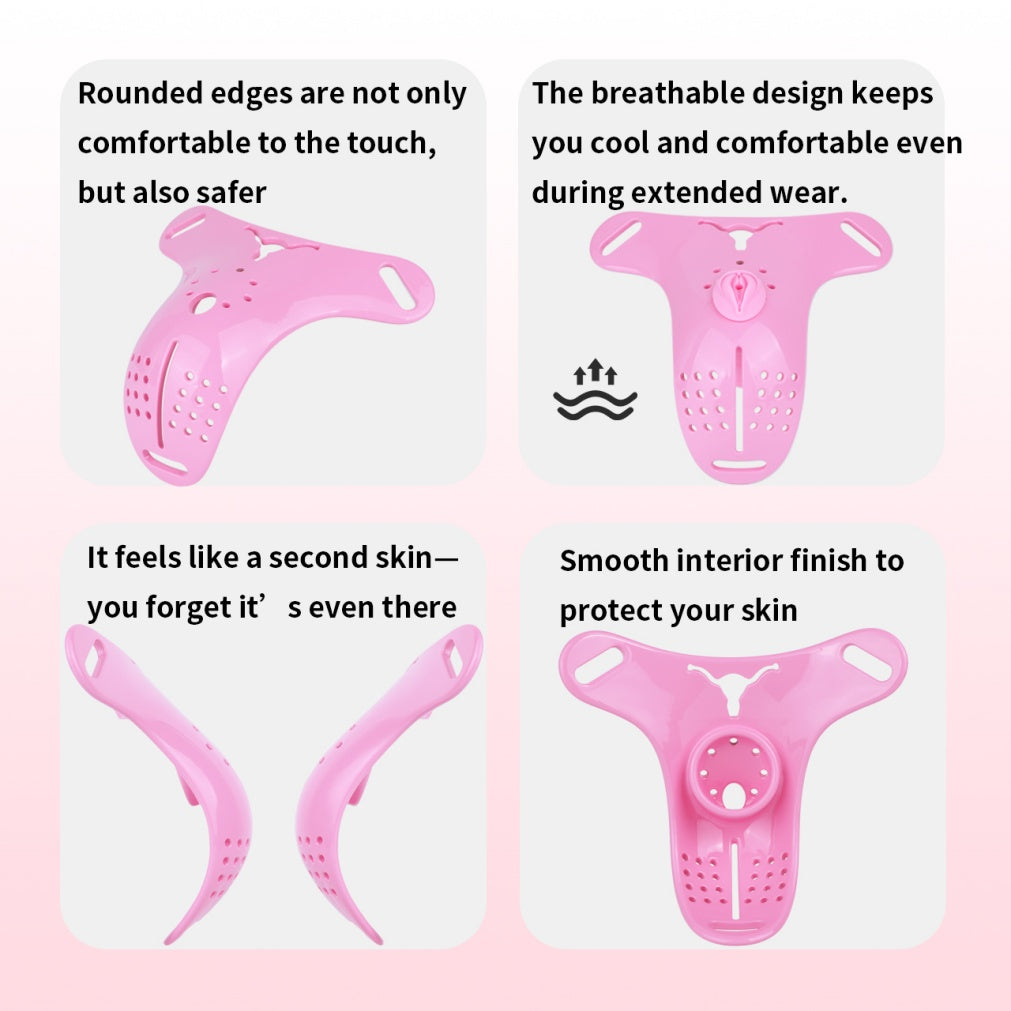 Leather Strapon Fantasy Pussy Pants – Realistic Vagina Simulation for Gender-Play & Feminization Toys