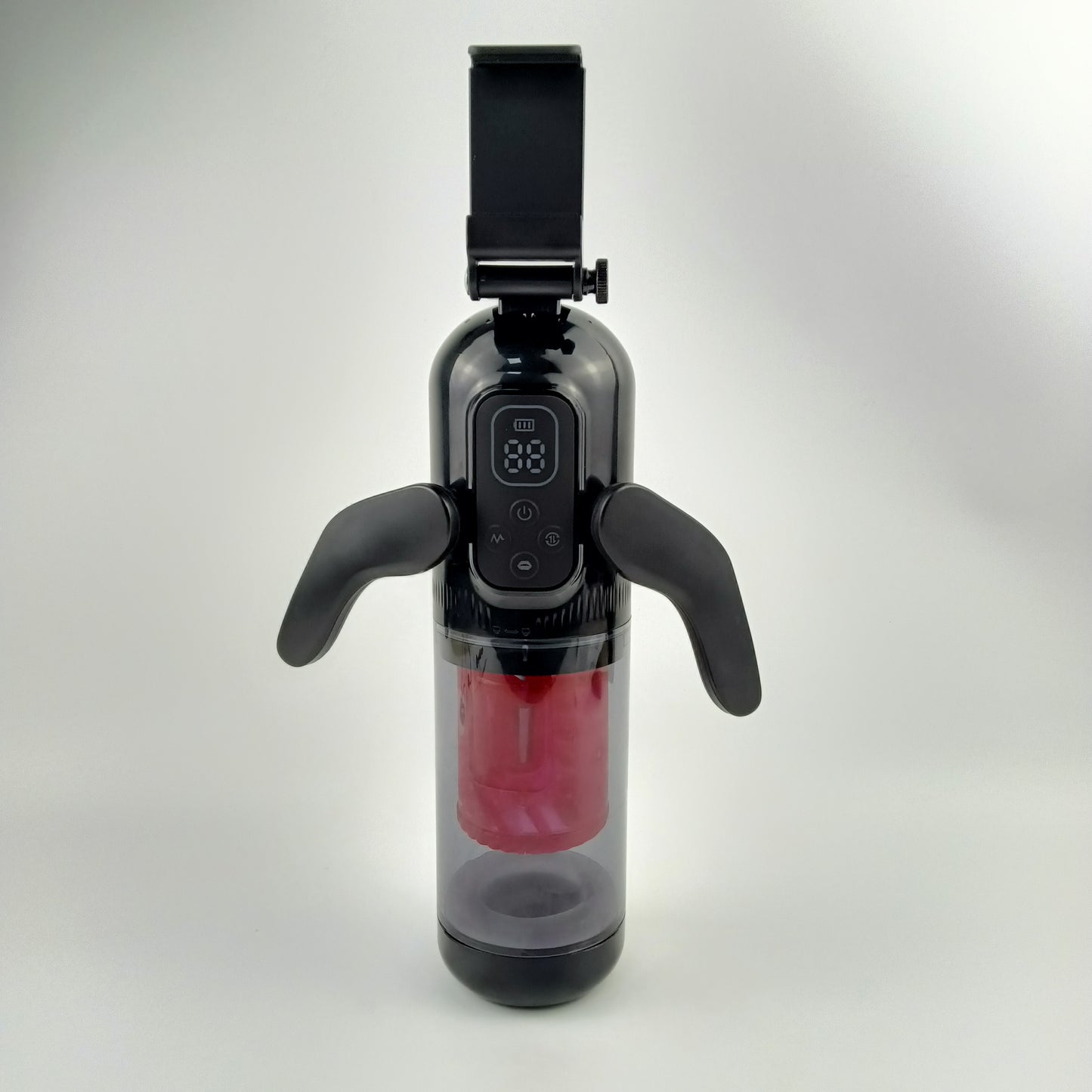 Mehrfrequenz-Vibration, männlicher Penis-Massage-Blowjob-Cup – rotierendes Masturbationsspielzeug mit zwei Griffen