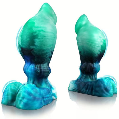 Alien Knot Dildo Blue-Green – Monster Fantasy Knotted Dildo | Medical-Grade Silicone | Domlust