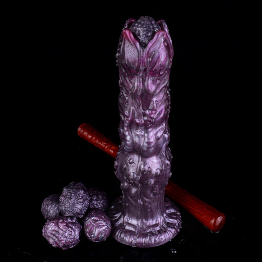 Fantasy Ovipositor Dildo with Eggs — Monster Creature Cock | Platinum Silicone