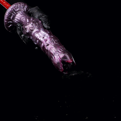 Fantasy-Ovipositor-Dildo mit Eiern – Ungeheuerlicher Geschöpf-Dildo | Platin-Silikon