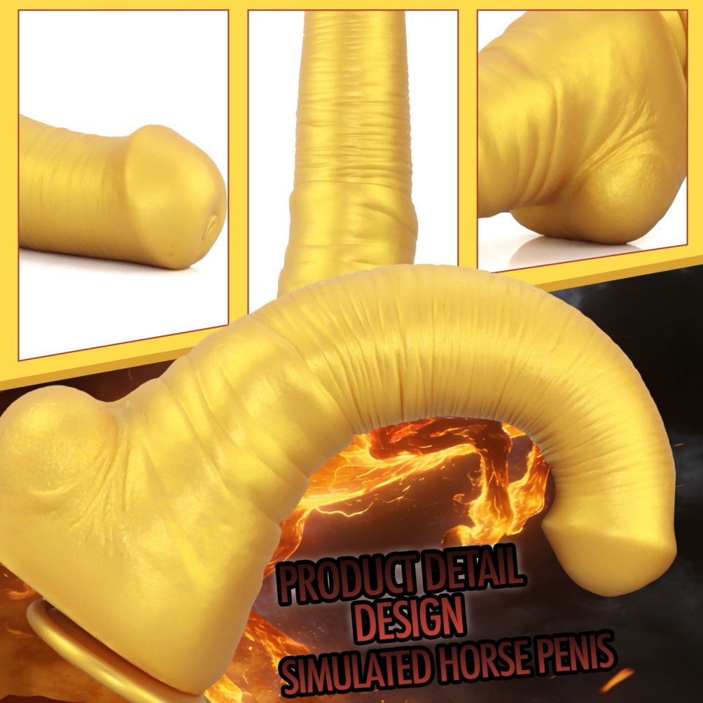 Realistic Fantasy Horse Dildo with Suction Cup - Premium Silicone Sex Toys for Women's Orgasmic Massage