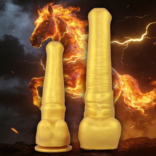 Realistic Fantasy Horse Dildo with Suction Cup - Premium Silicone Sex Toys for Women's Orgasmic Massage