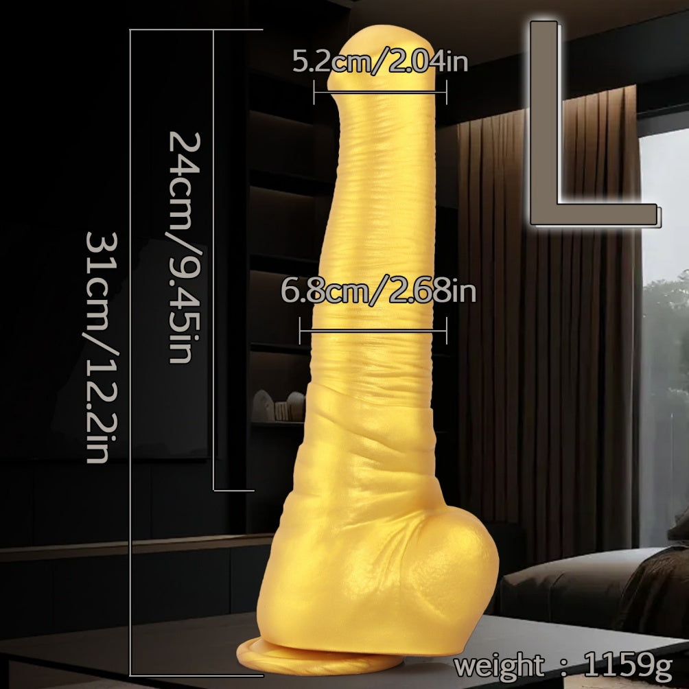 Realistic Fantasy Horse Dildo with Suction Cup - Premium Silicone Sex Toys for Women's Orgasmic Massage